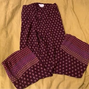 Printed Wide-leg Pants